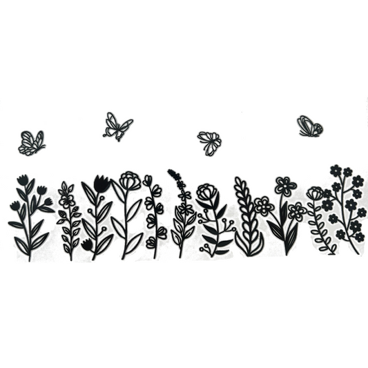 Butterfly + Floral Decal