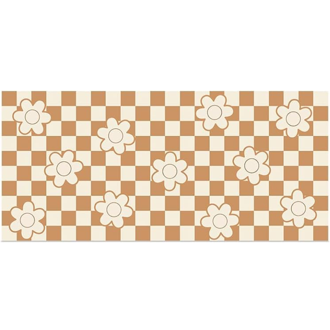 Checkered Floral Decal