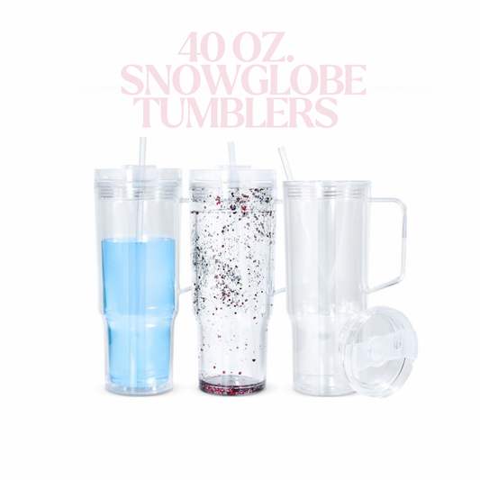 40 oz. Acrylic Snowglobe Tumbler