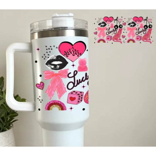 Lucky Pink Jaguar Decal