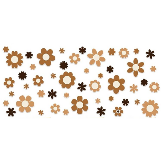 Neutral Retro Florals Decal