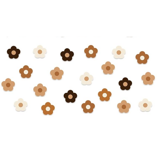 Neutral Mini Retro Florals Decal