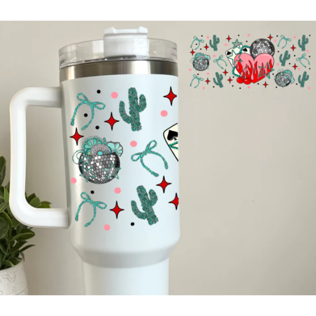 Western Cherry Heart Decal