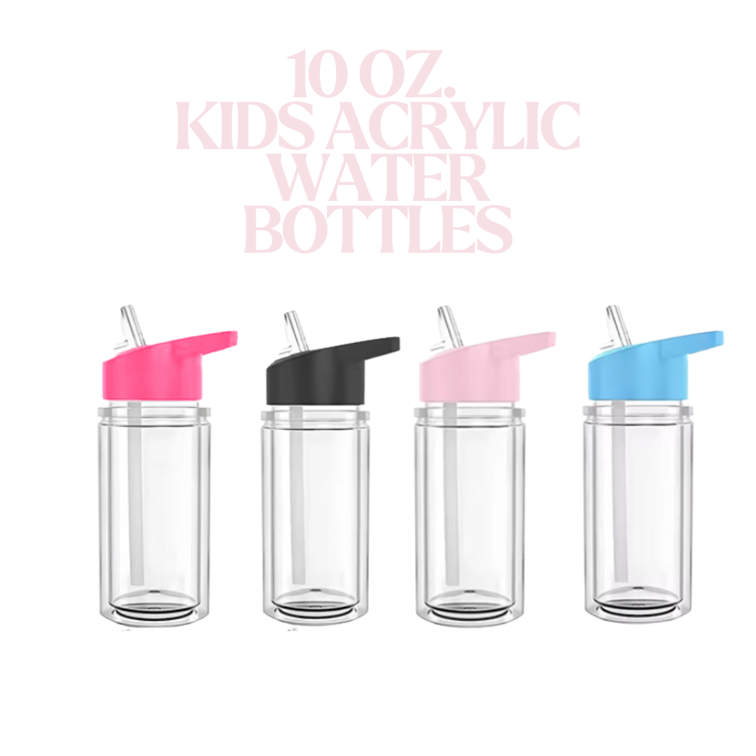 10 oz. Acrylic Kids Water Bottles