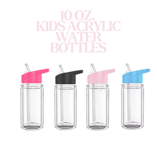 10 oz. Acrylic Kids Water Bottles